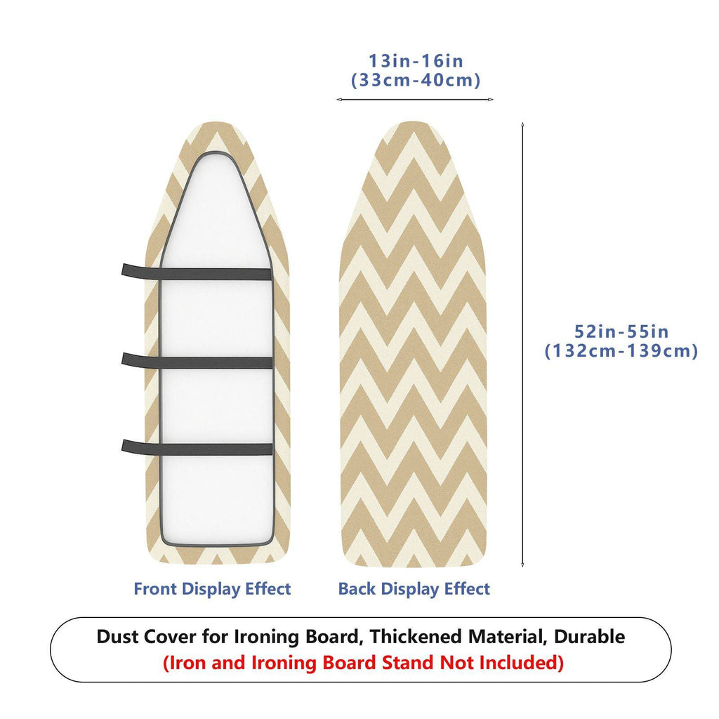 1-Piece Zigzag Beige Pattern Decorative  Ironing Board Cover, Universal Size, Without Board