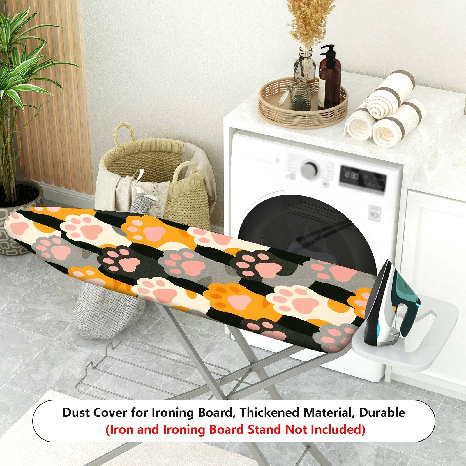 1-Piece Cute  Animal Paw Design Printed  Ironing Board Cover, Universal Size, Without Board