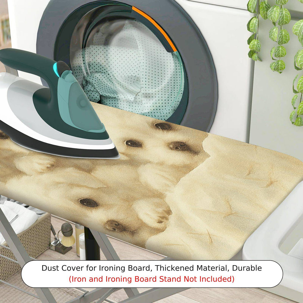 1-Piece Cute Dog Animal White  Ironing Board Cover, Universal Size, Without Board