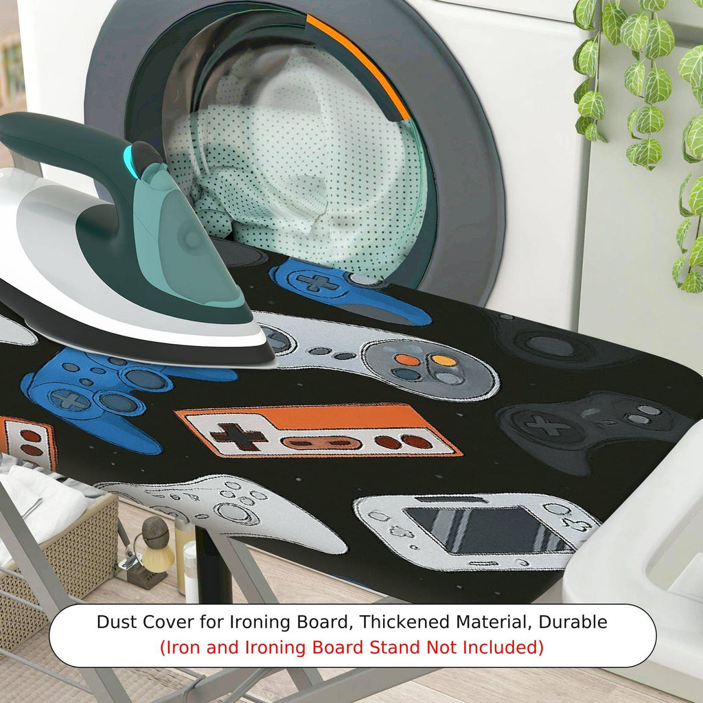 1-Piece Retro Game Controller Black  Ironing Board Cover, Universal Size, Without Board