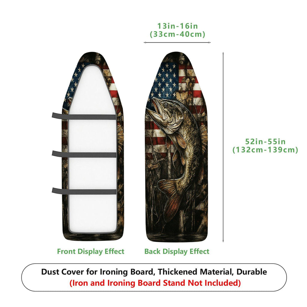1-Piece American Fish Flag  Ironing Board Cover, Universal Size, Without Board