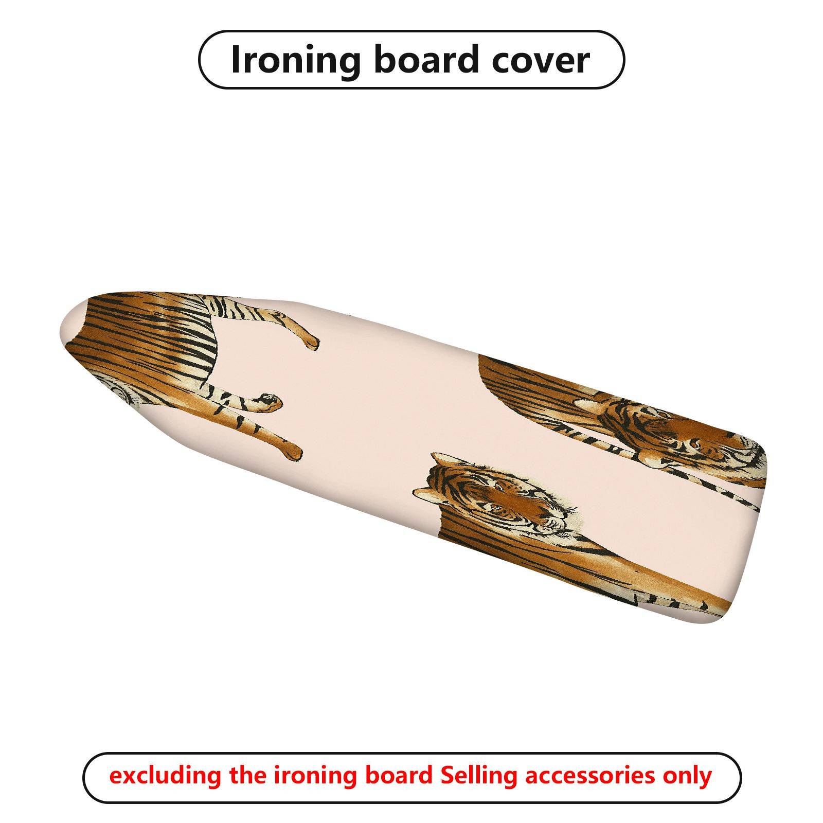 1-Piece Tiger Animal Print Striped  Ironing Board Cover, Universal Size, Without Board