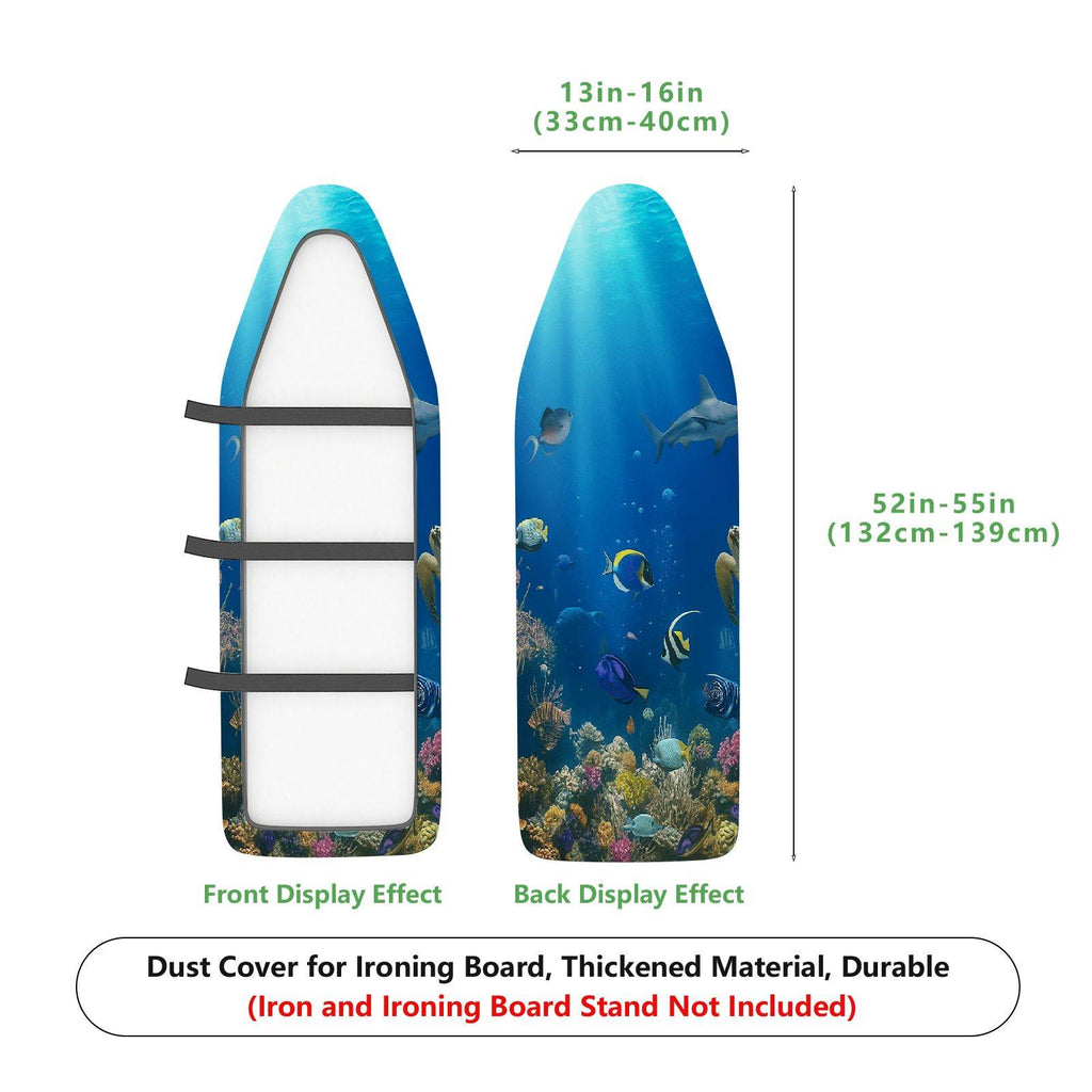 1-Piece Ocean Fish Coral  Ironing Board Cover, Universal Size, Without Board