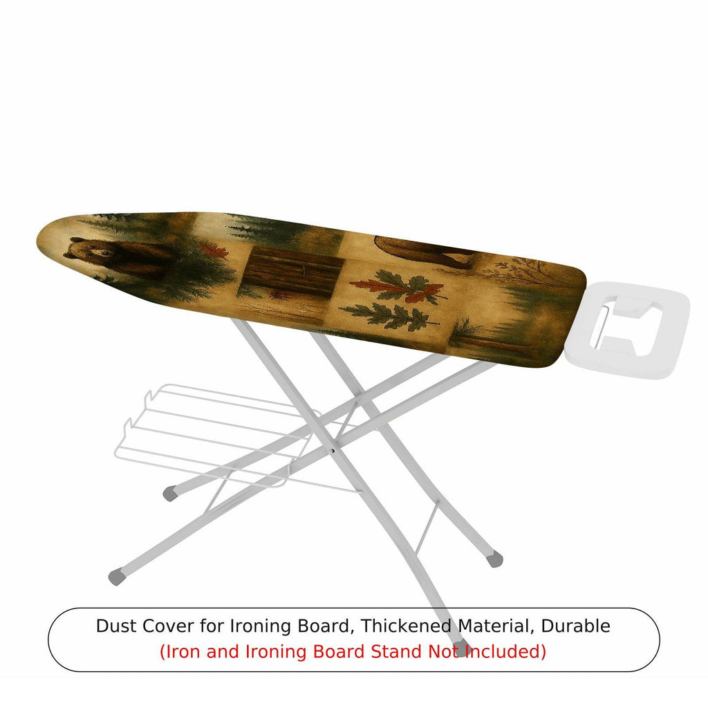 1-Piece Rustic Forest Animal Log  Ironing Board Cover, Universal Size, Without Board