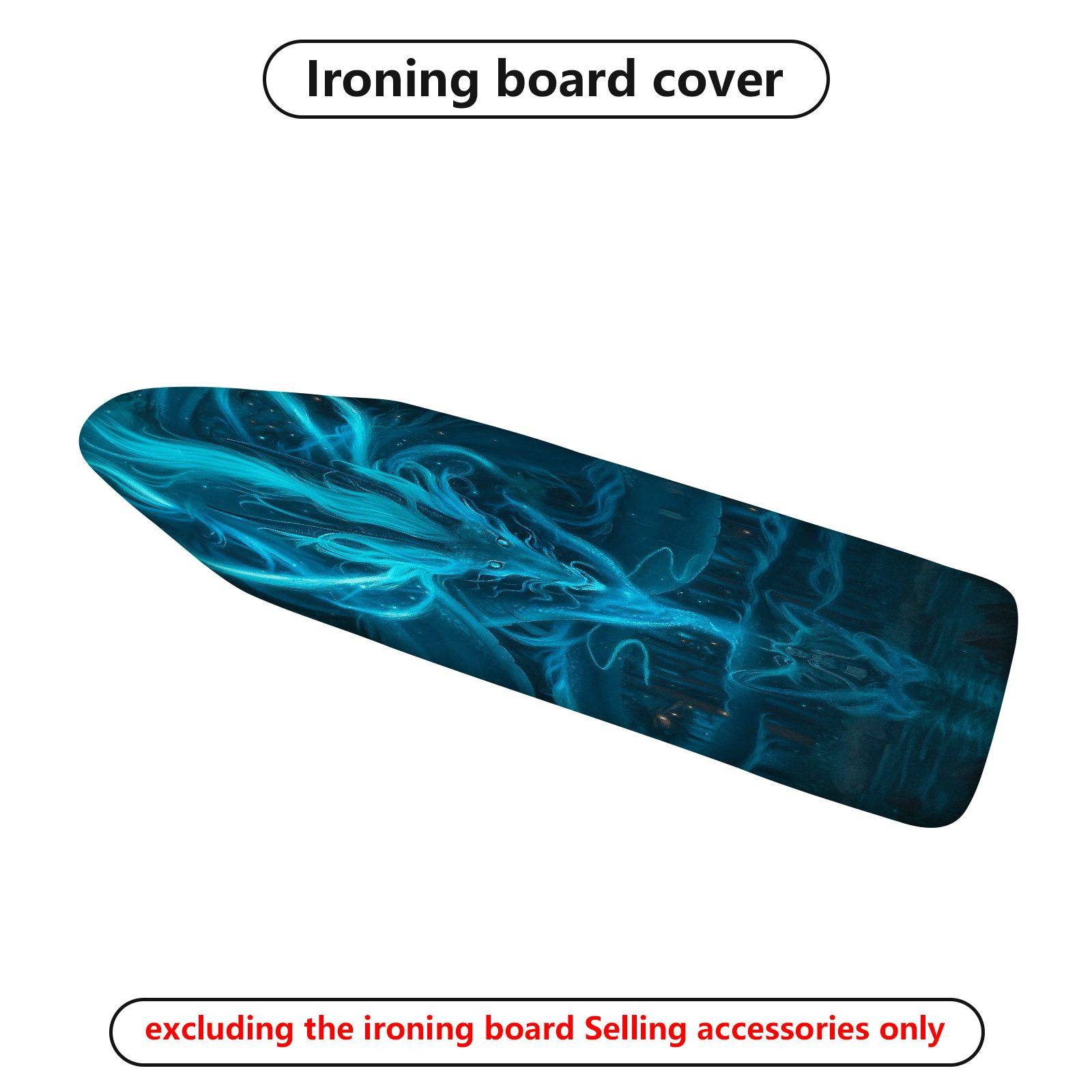 1-Piece Abstract Ocean Wave Fantasy  Ironing Board Cover, Universal Size, Without Board
