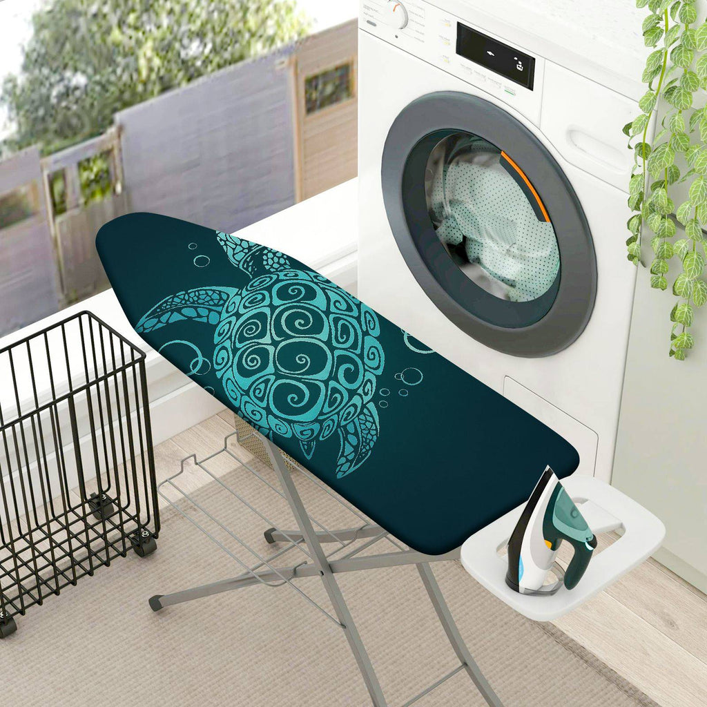 1-Piece Turtle Ocean Waves  Ironing Board Cover, Universal Size, Without Board