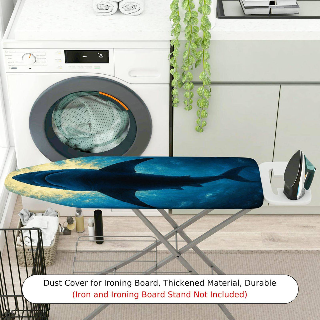 1-Piece Shark Ocean Blue  Ironing Board Cover, Universal Size, Without Board