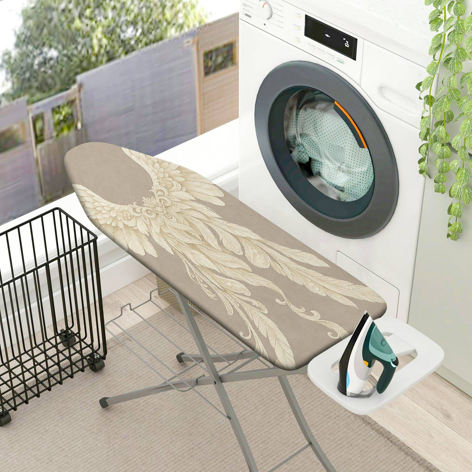 1-Piece Angel Feather Artistic Elegant  Ironing Board Cover, Universal Size, Without Board