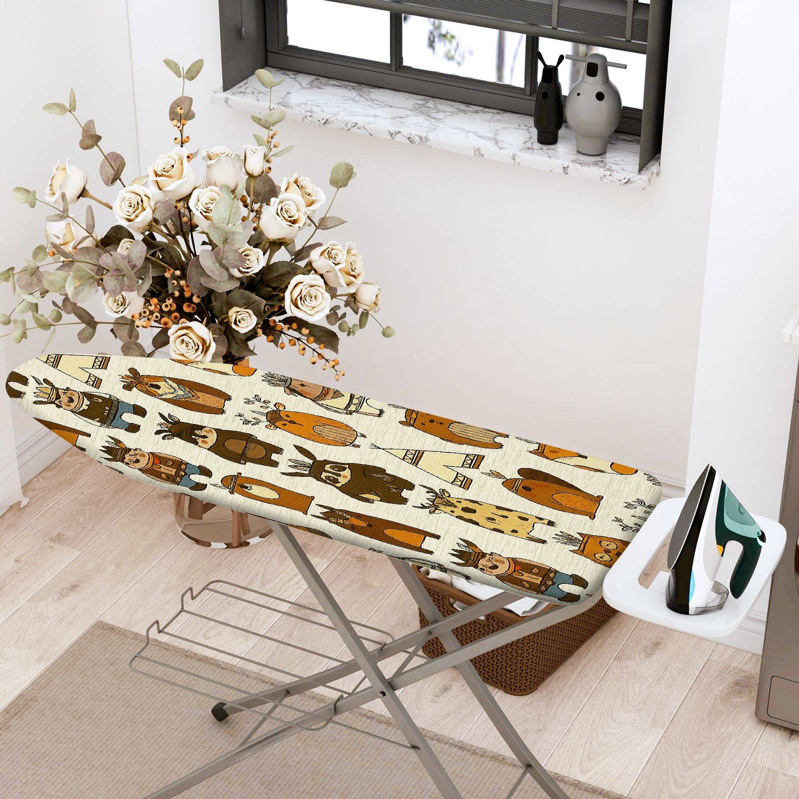 1-Piece Animals Pattern  Ironing Board Cover, Universal Size, Without Board