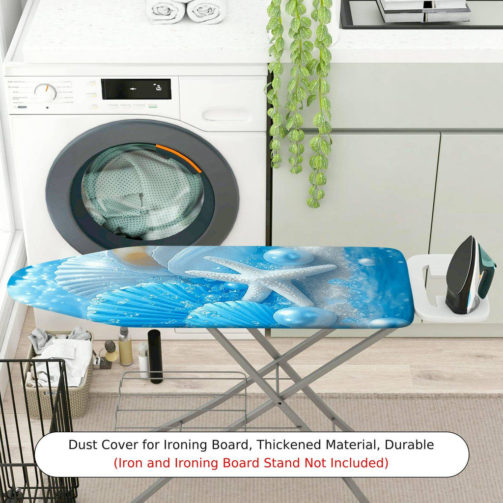 1-Piece Shell Starfish Ocean  Ironing Board Cover, Universal Size, Without Board