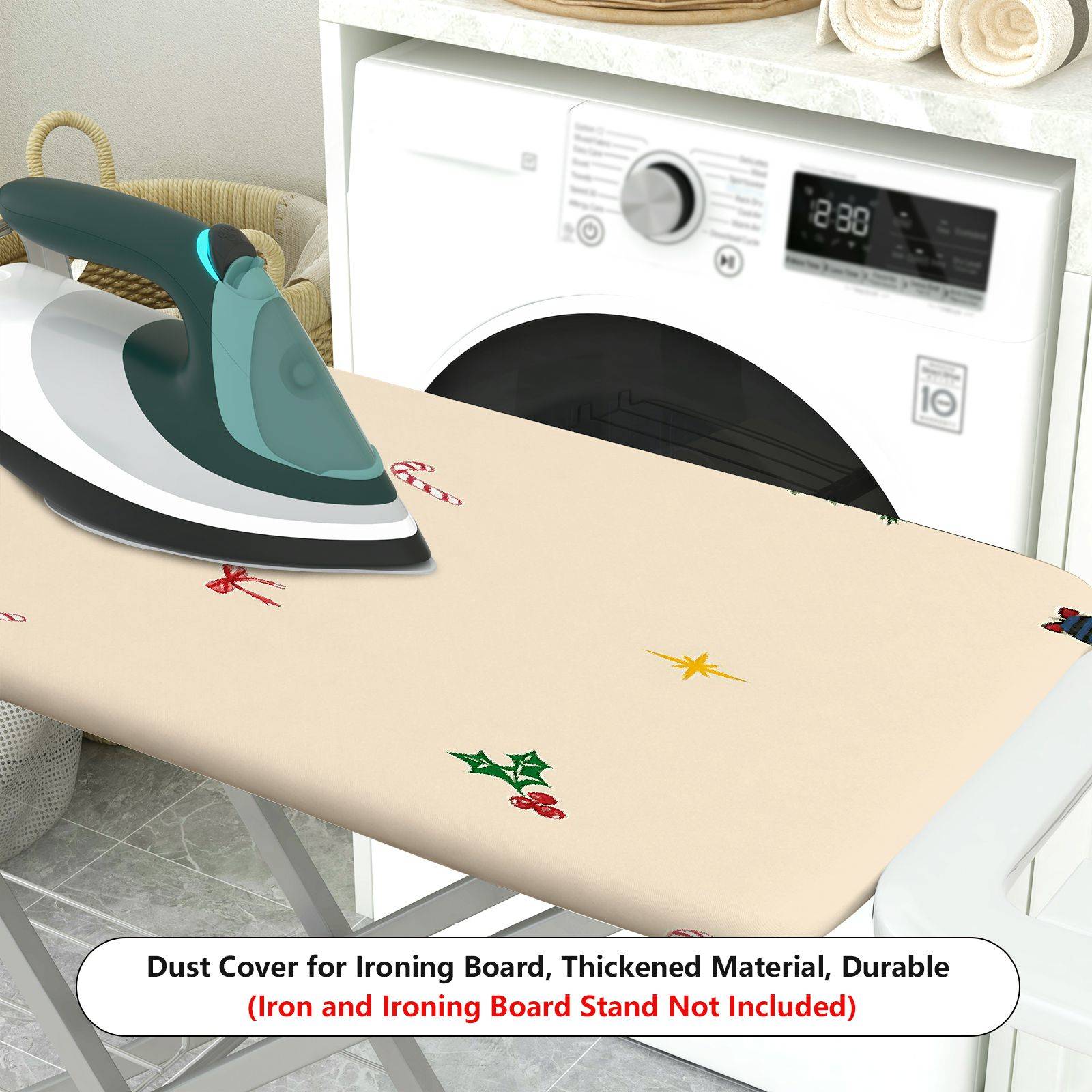 1-Piece Christmas Holiday Festive  Ironing Board Cover, Universal Size, Without Board