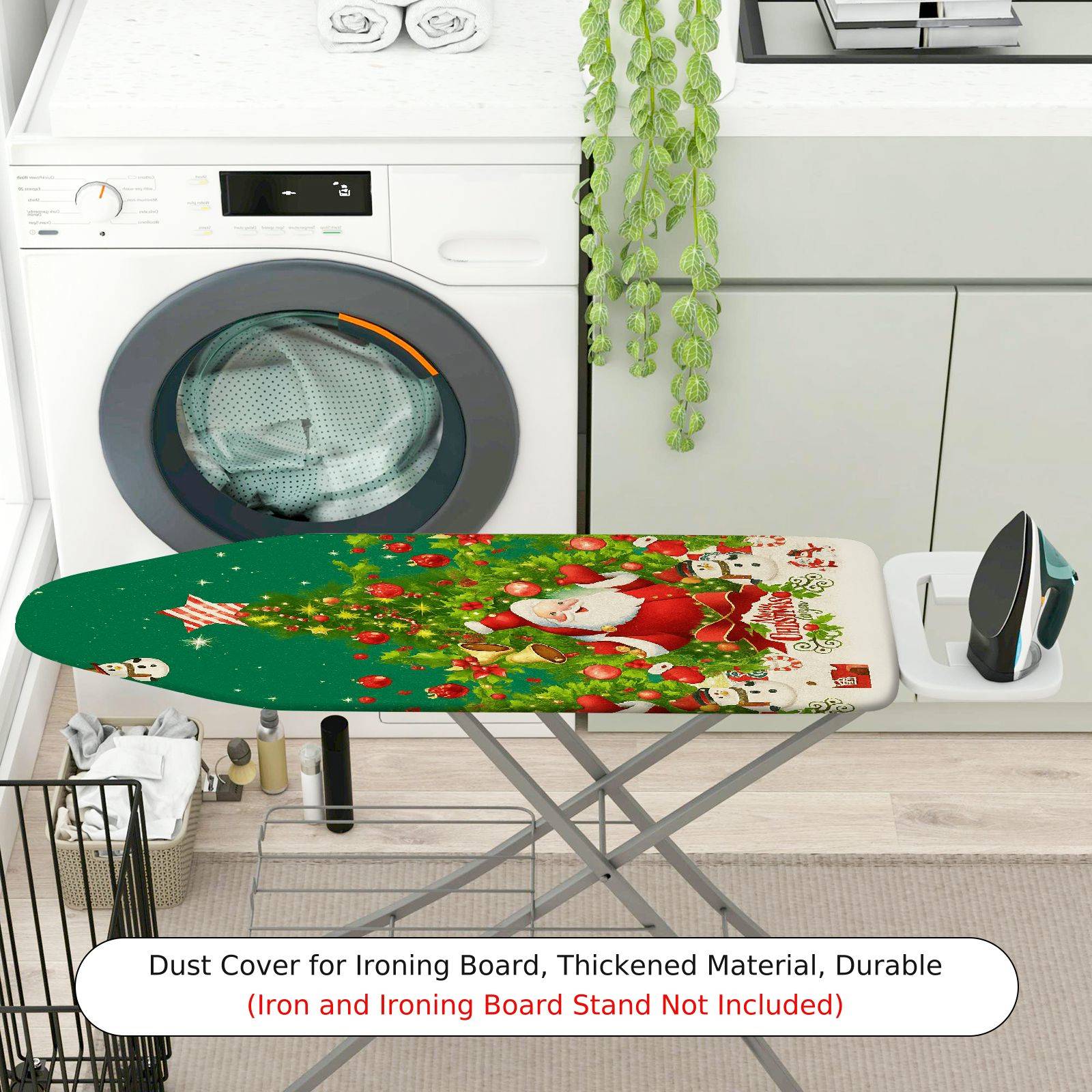 1-Piece Christmas Santa Snowman  Ironing Board Cover, Universal Size, Without Board