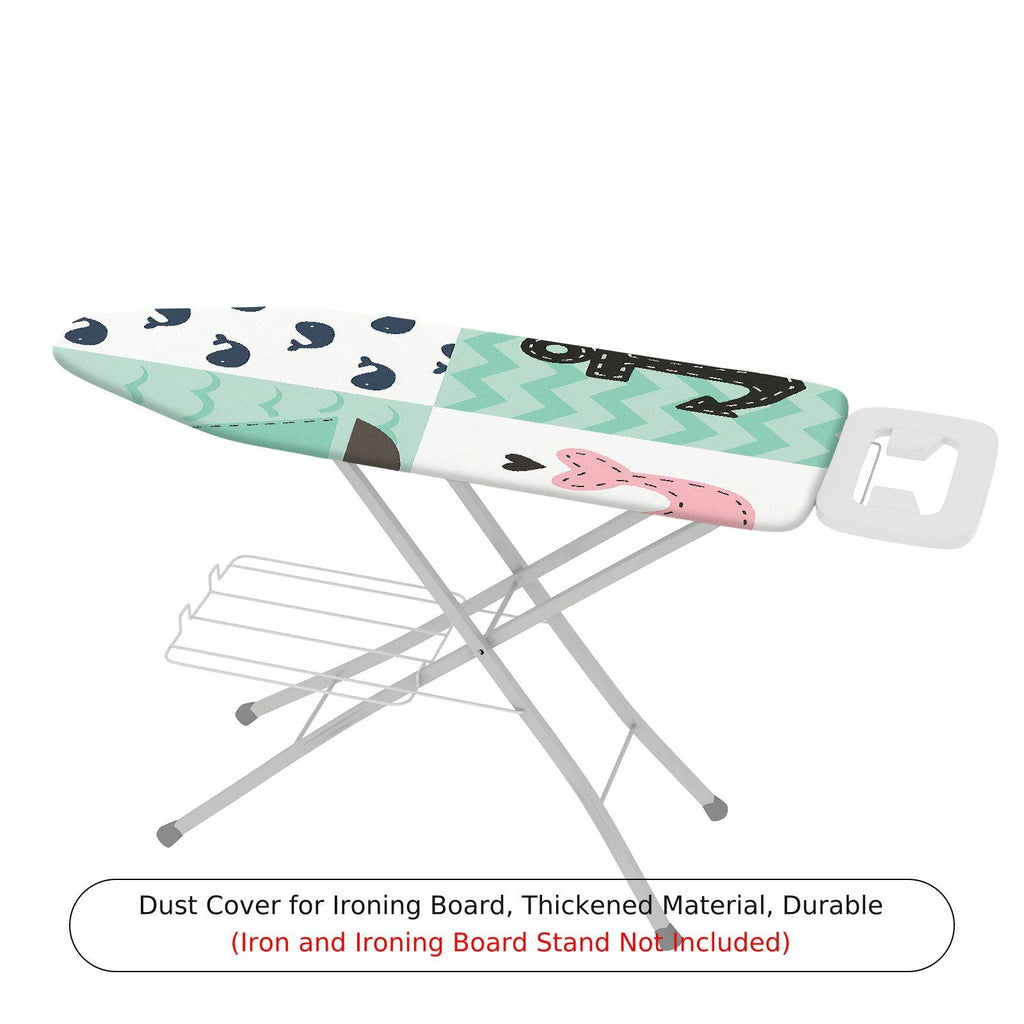 1-Piece Nautical Animal Patterns Anchor  Ironing Board Cover, Universal Size, Without Board