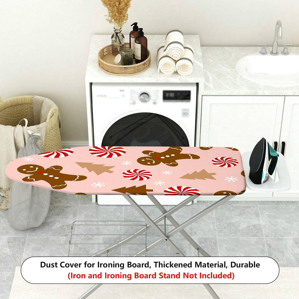 1-Piece Christmas Candy Gingerbread Tree  Ironing Board Cover, Universal Size, Without Board