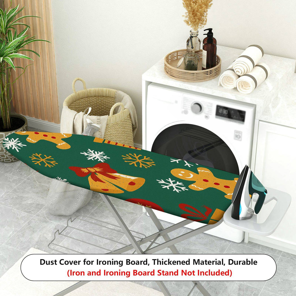 1-Piece Christmas bells gingerbread snowflakes  Ironing Board Cover, Universal Size, Without Board