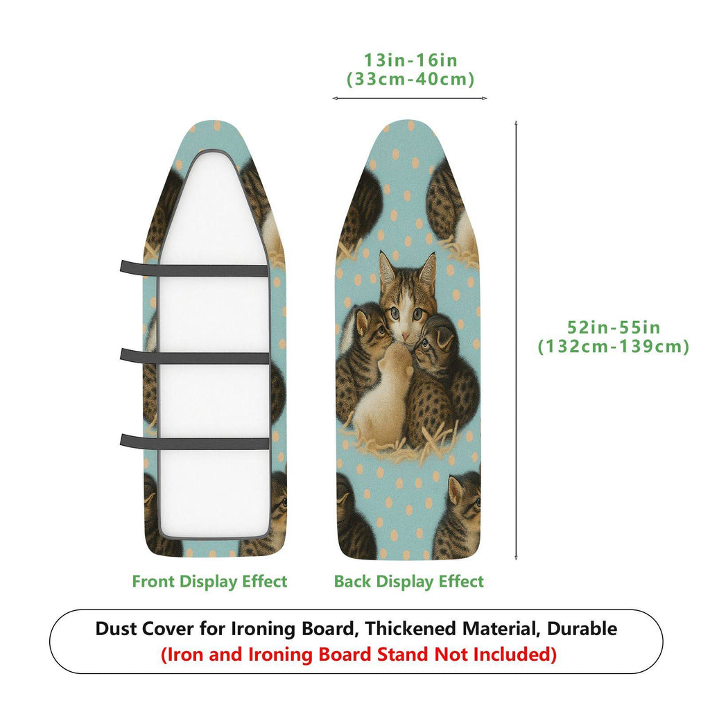 1-Piece Cat Animal Pattern Blue  Ironing Board Cover, Universal Size, Without Board