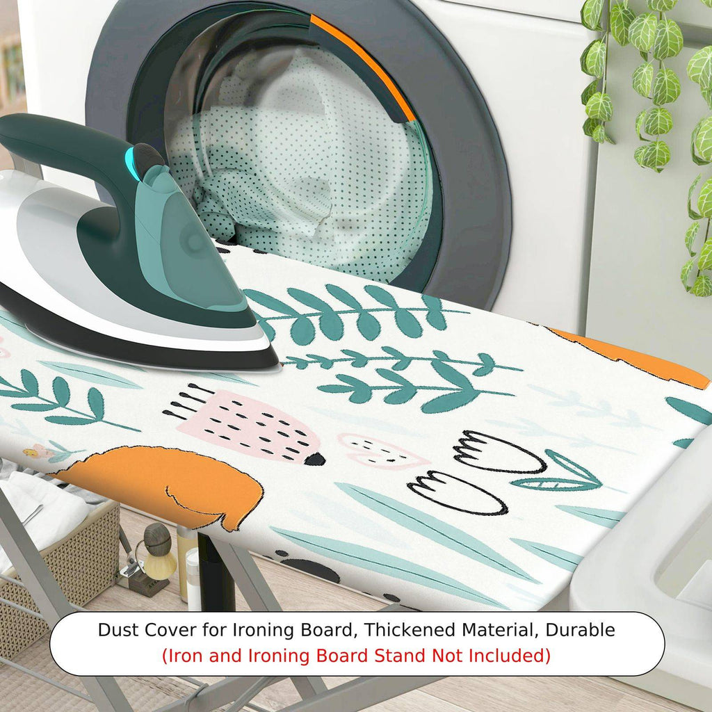 1-Piece Floral Leaves Animal  Ironing Board Cover, Universal Size, Without Board