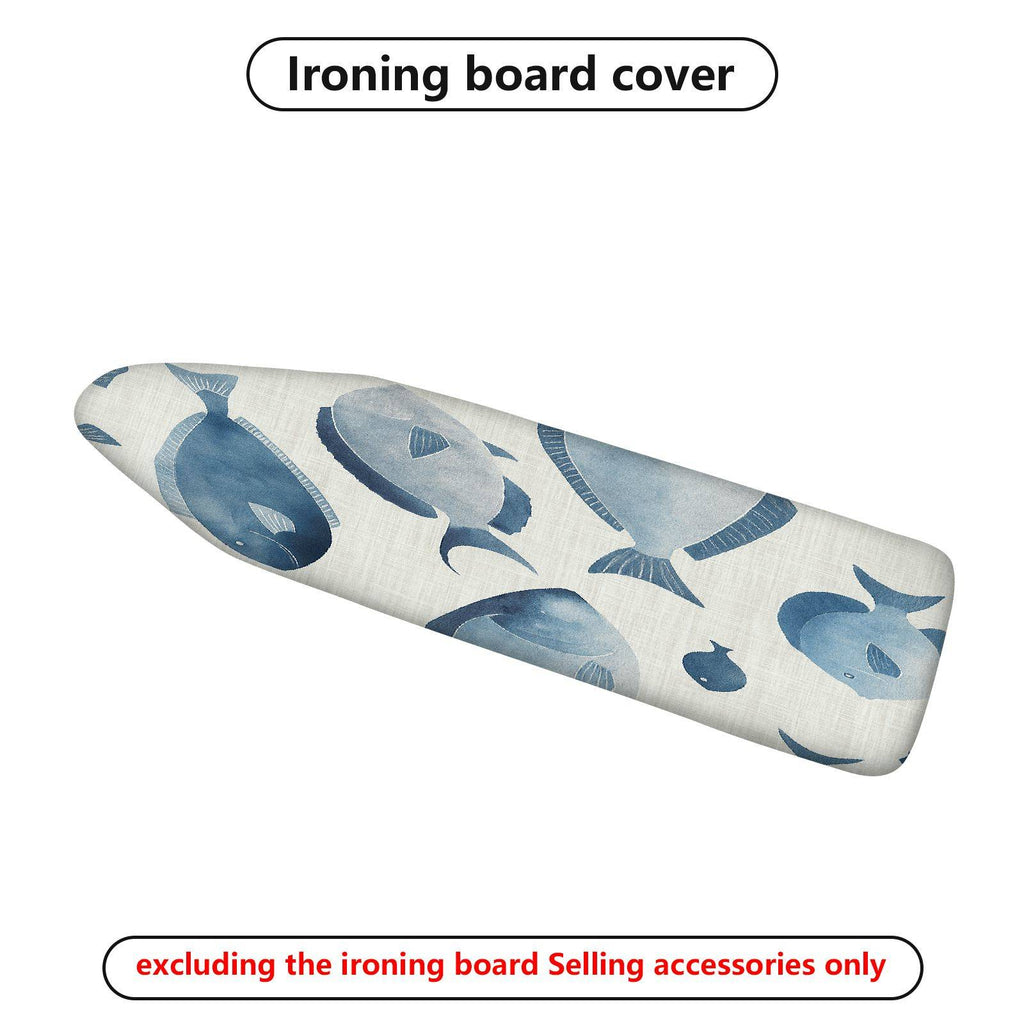 1-Piece Fish Ocean Blue  Ironing Board Cover, Universal Size, Without Board