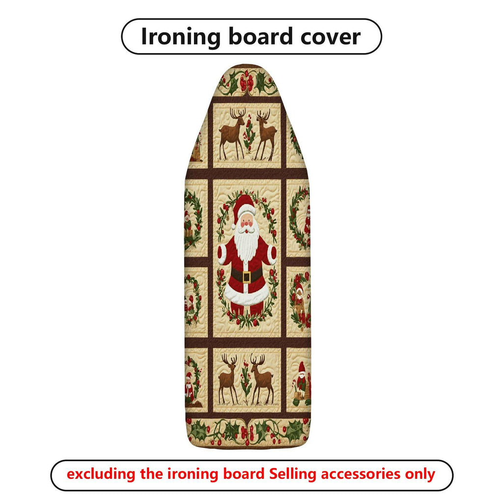 1-Piece Christmas Santa Reindeer  Ironing Board Cover, Universal Size, Without Board