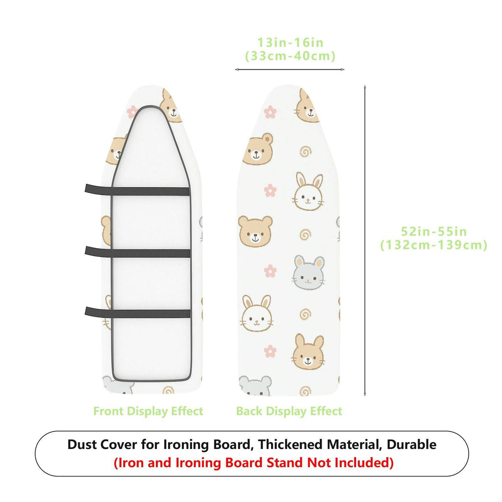 1-Piece Animal Printed  Bear Rabbit Patterns  Ironing Board Cover, Universal Size, Without Board