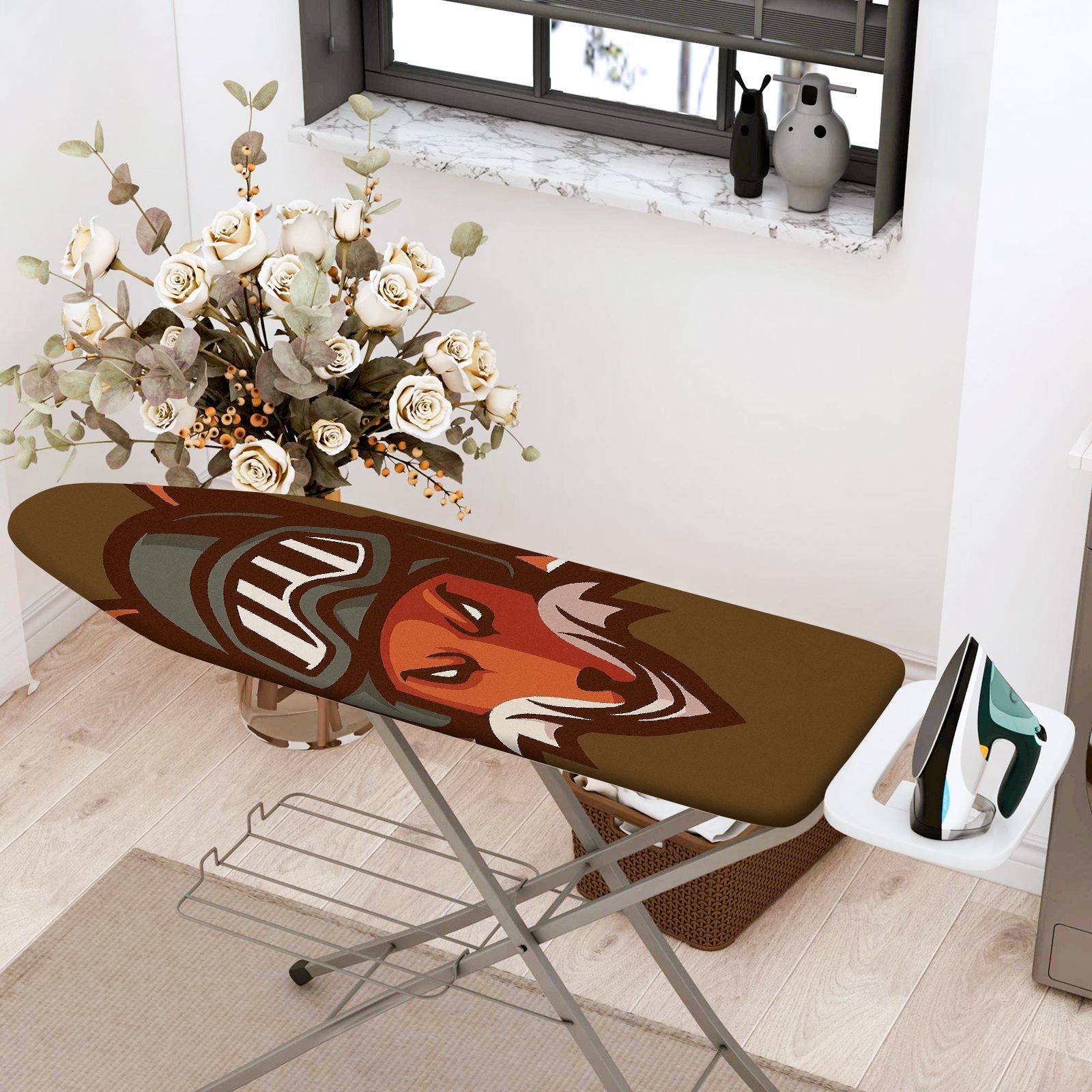 1-Piece Fox Animal  Ironing Board Cover, Universal Size, Without Board