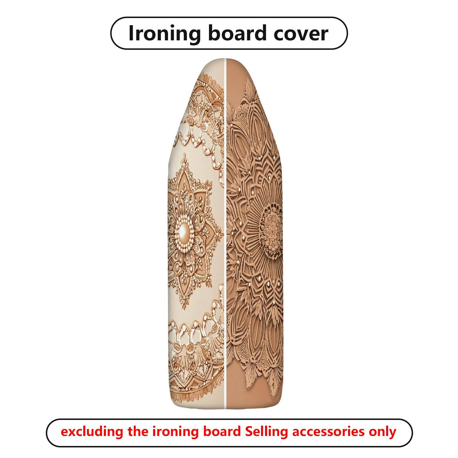 1-Piece Mandala Beige Decorative  Ironing Board Cover, Universal Size, Without Board