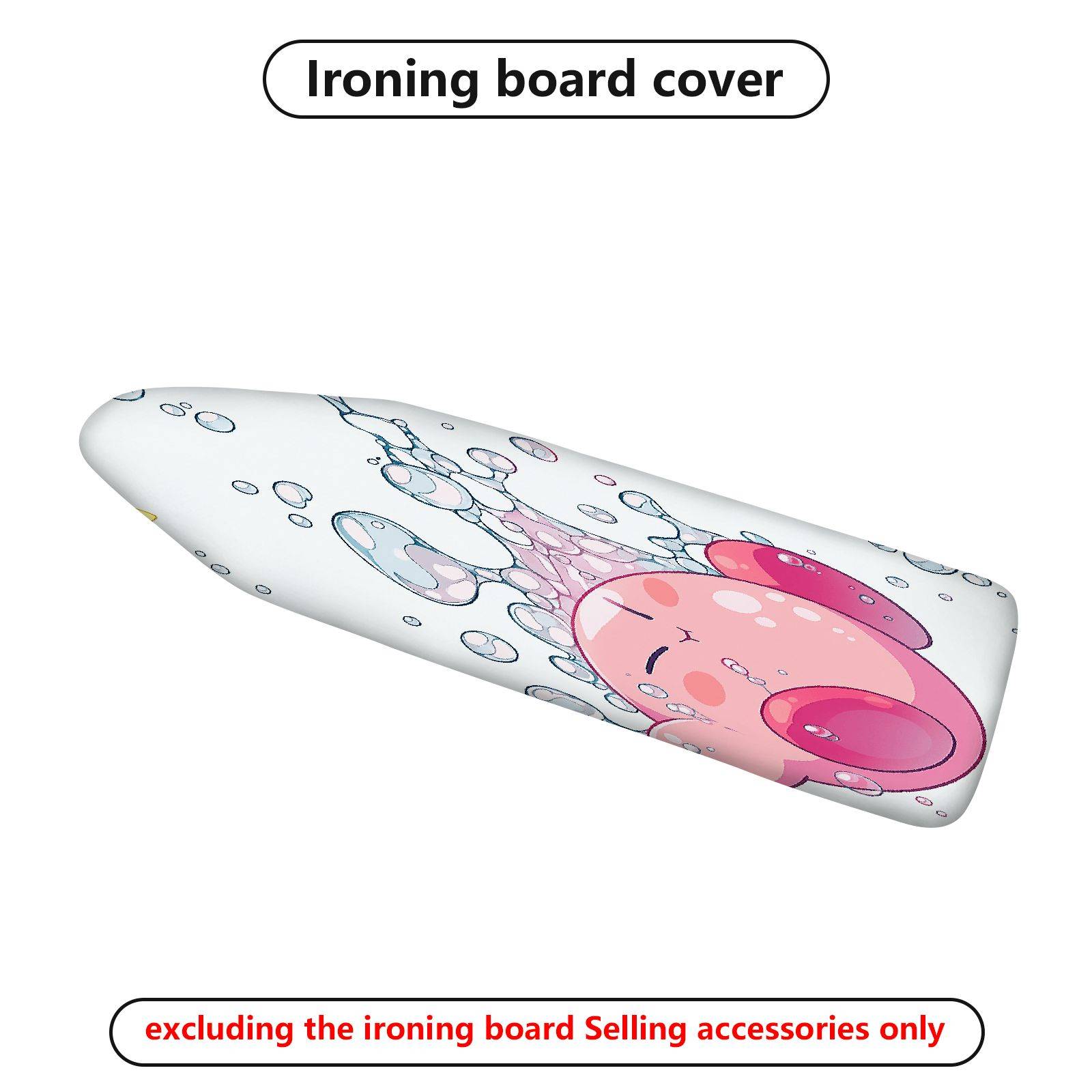 1-Piece Bubbles Cute Pink  Ironing Board Cover, Universal Size, Without Board
