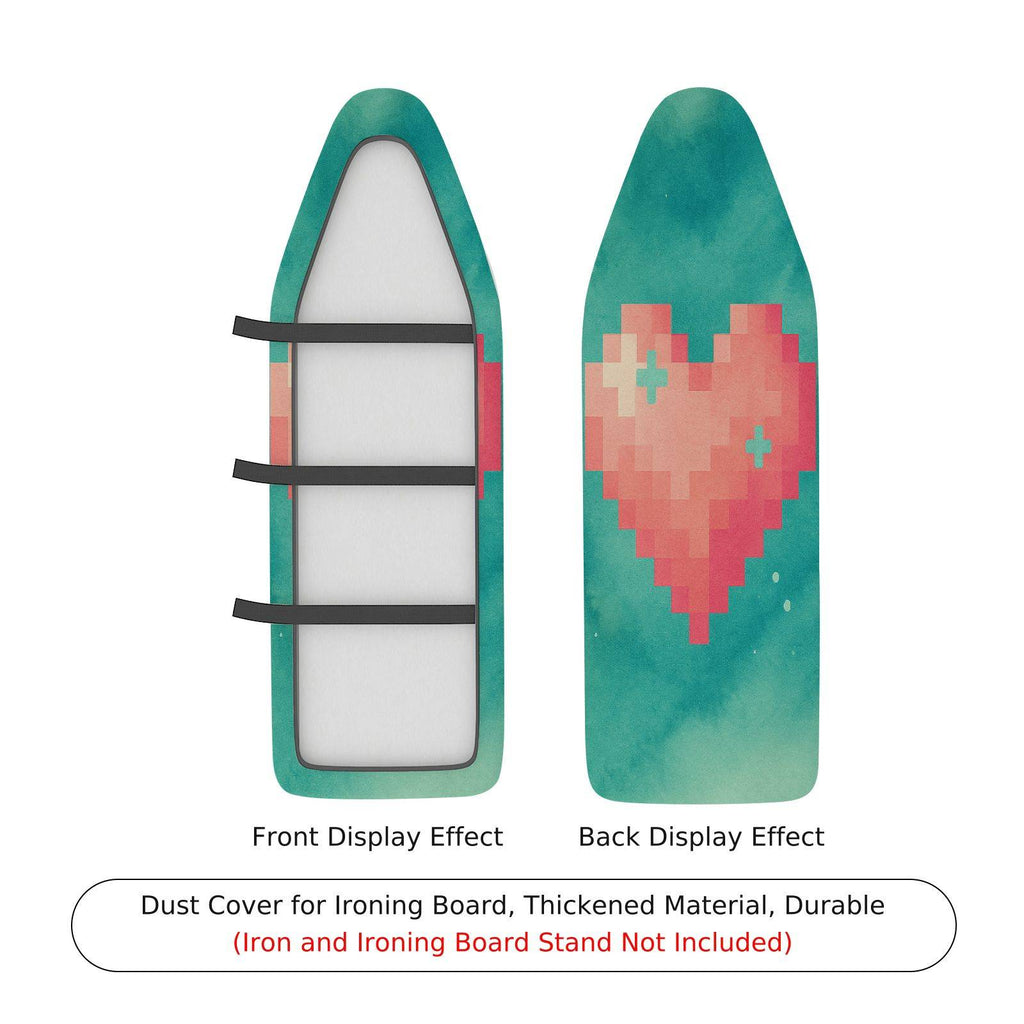 1-Piece Pixel Art Pink Green  Ironing Board Cover, Universal Size, Without Board
