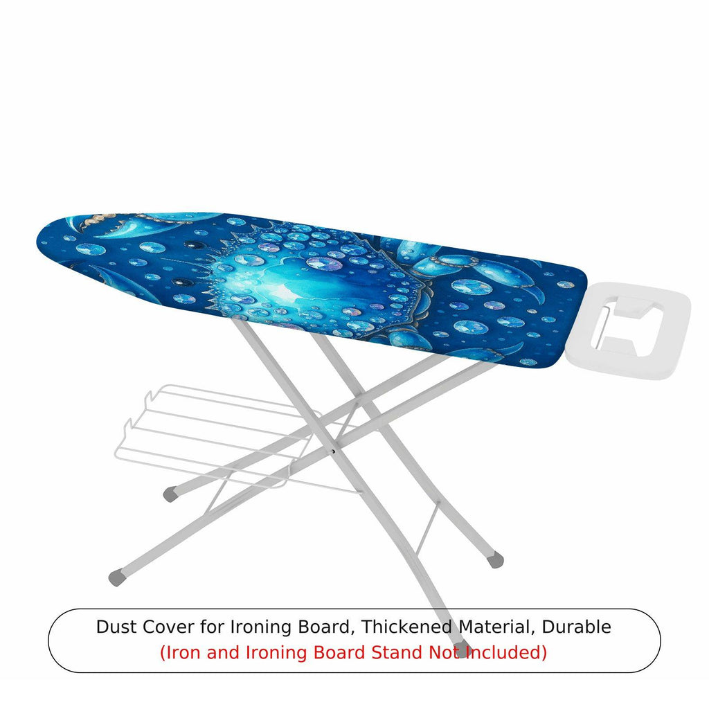 1-Piece Ocean Blue Bubble Crab  Ironing Board Cover, Universal Size, Without Board