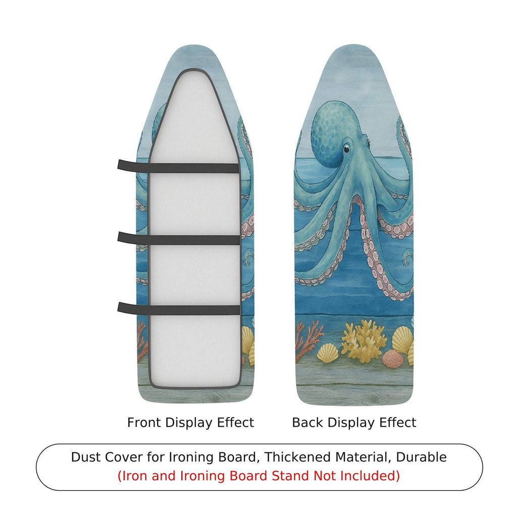 1-Piece Ocean Octopus Underwater  Ironing Board Cover, Universal Size, Without Board