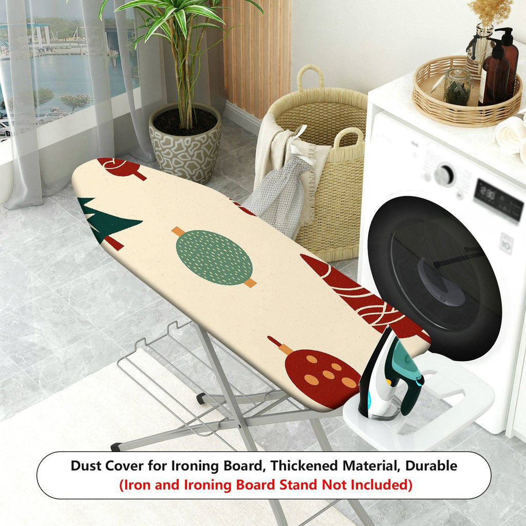 1-Piece Christmas Trees Ornaments Holiday  Ironing Board Cover, Universal Size, Without Board