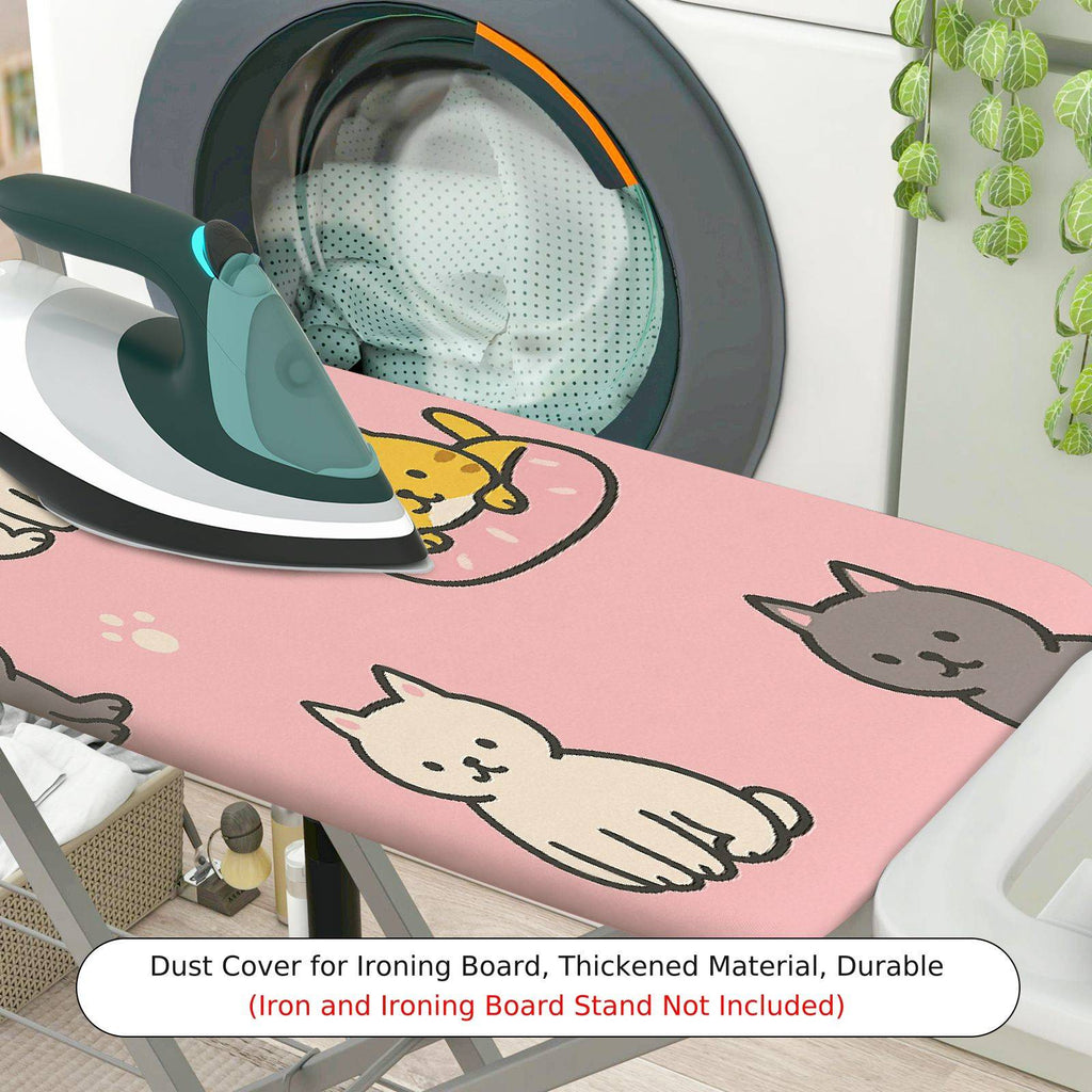 1-Piece Cute Cat Pink  Ironing Board Cover, Universal Size, Without Board