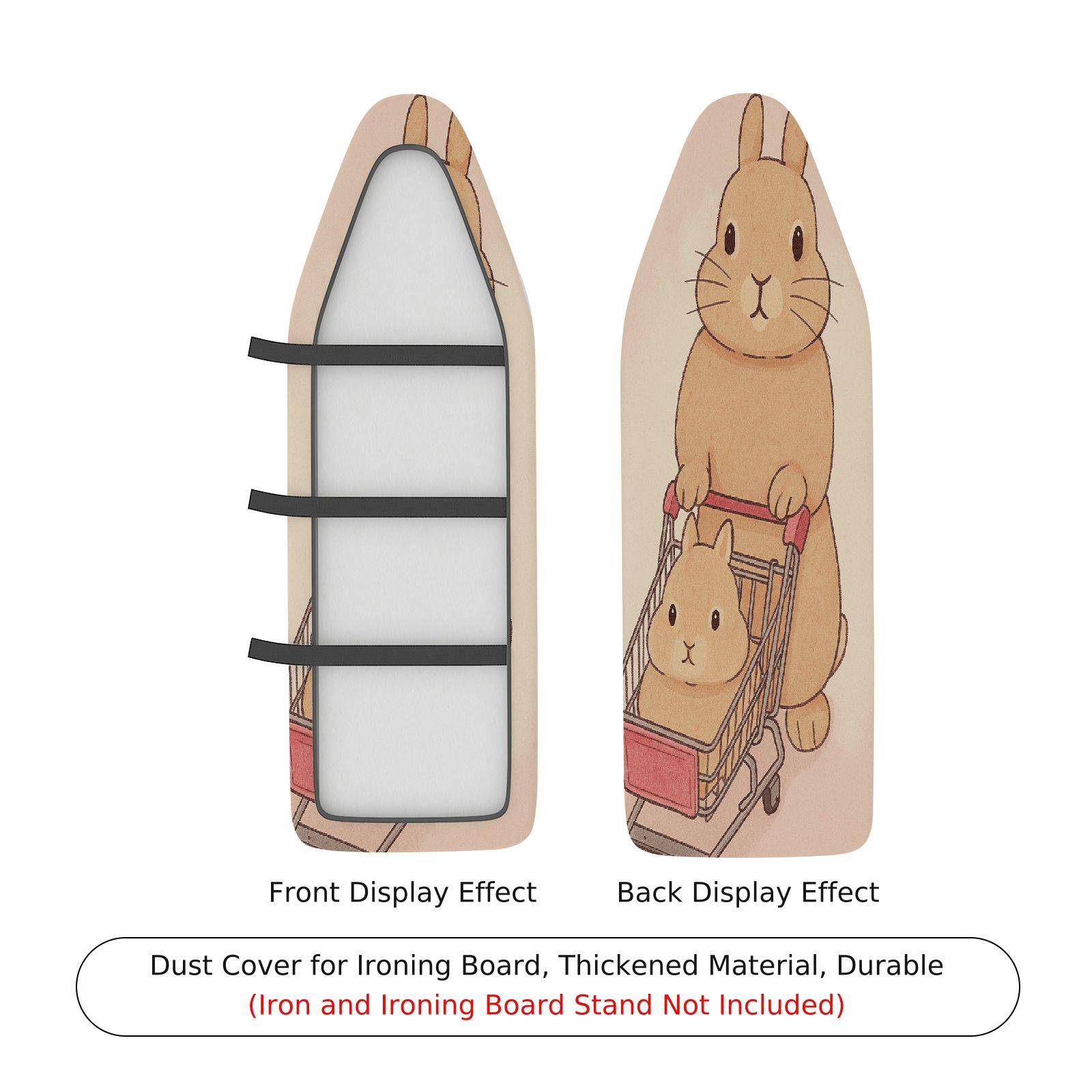 1-Piece Cute Rabbit  Animal  Ironing Board Cover, Universal Size, Without Board