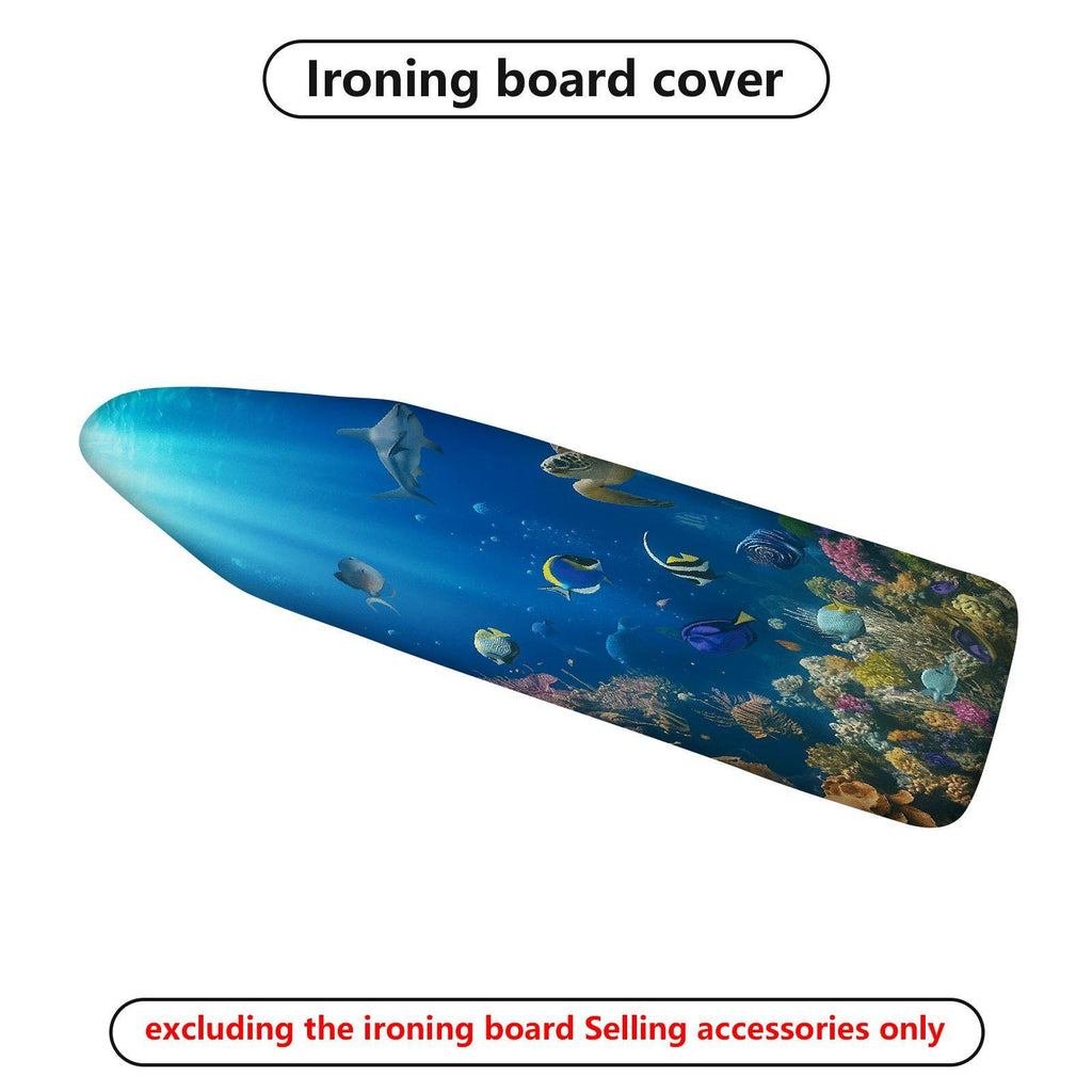 1-Piece Ocean Fish Coral  Ironing Board Cover, Universal Size, Without Board