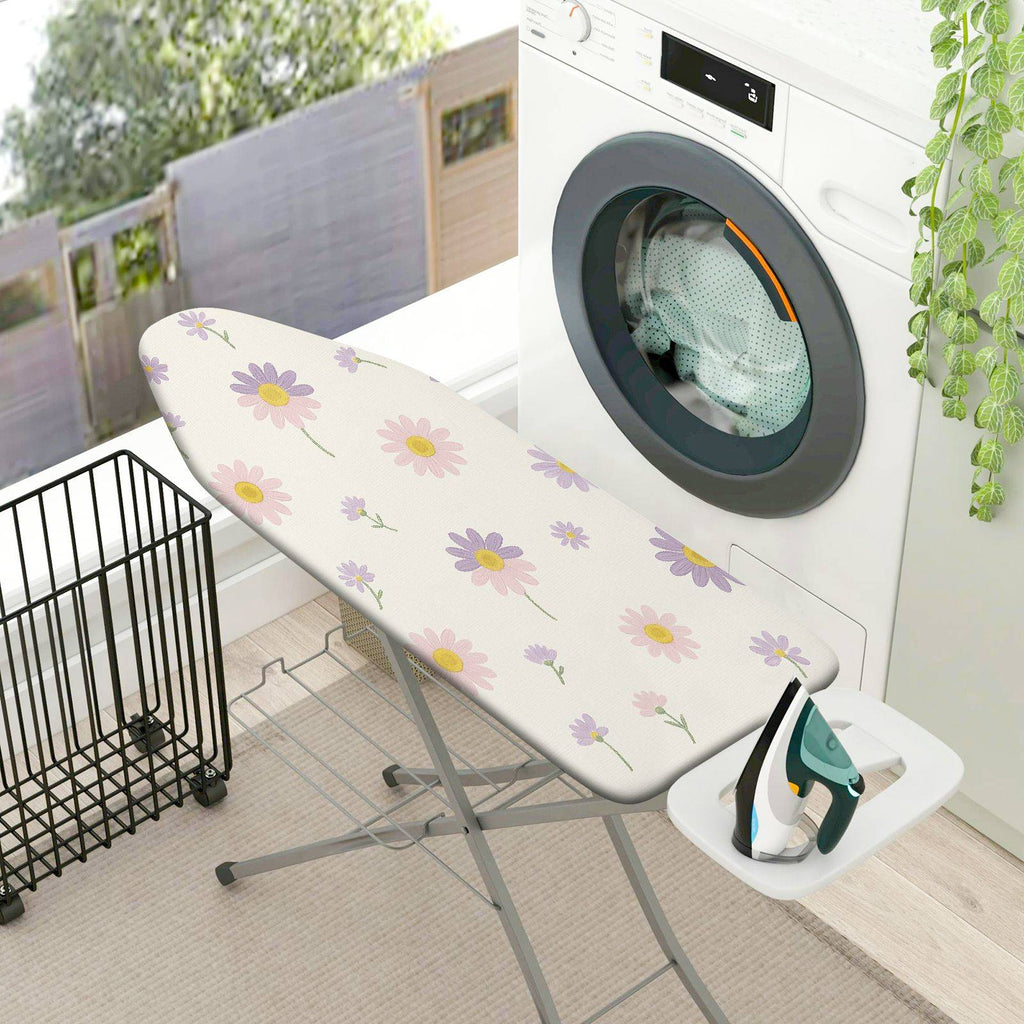 1-Piece Floral Purple Pink  Ironing Board Cover, Universal Size, Without Board