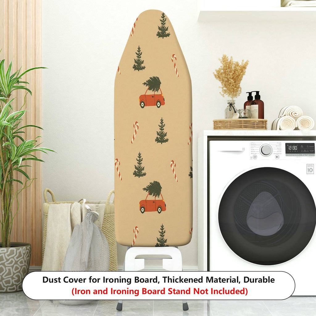 1-Piece Christmas Tree Candy Cane Car  Ironing Board Cover, Universal Size, Without Board