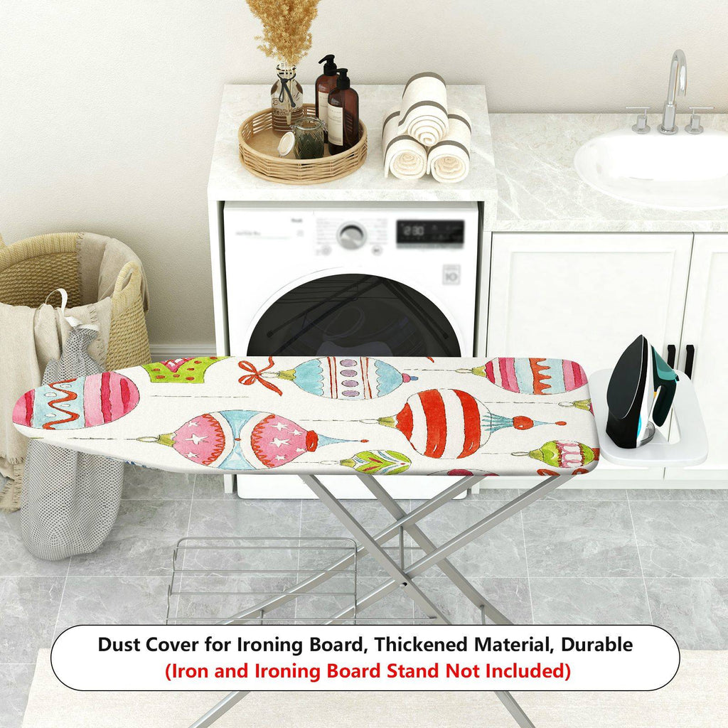 1-Piece Colorful Ornament Festive Christmas  Ironing Board Cover, Universal Size, Without Board