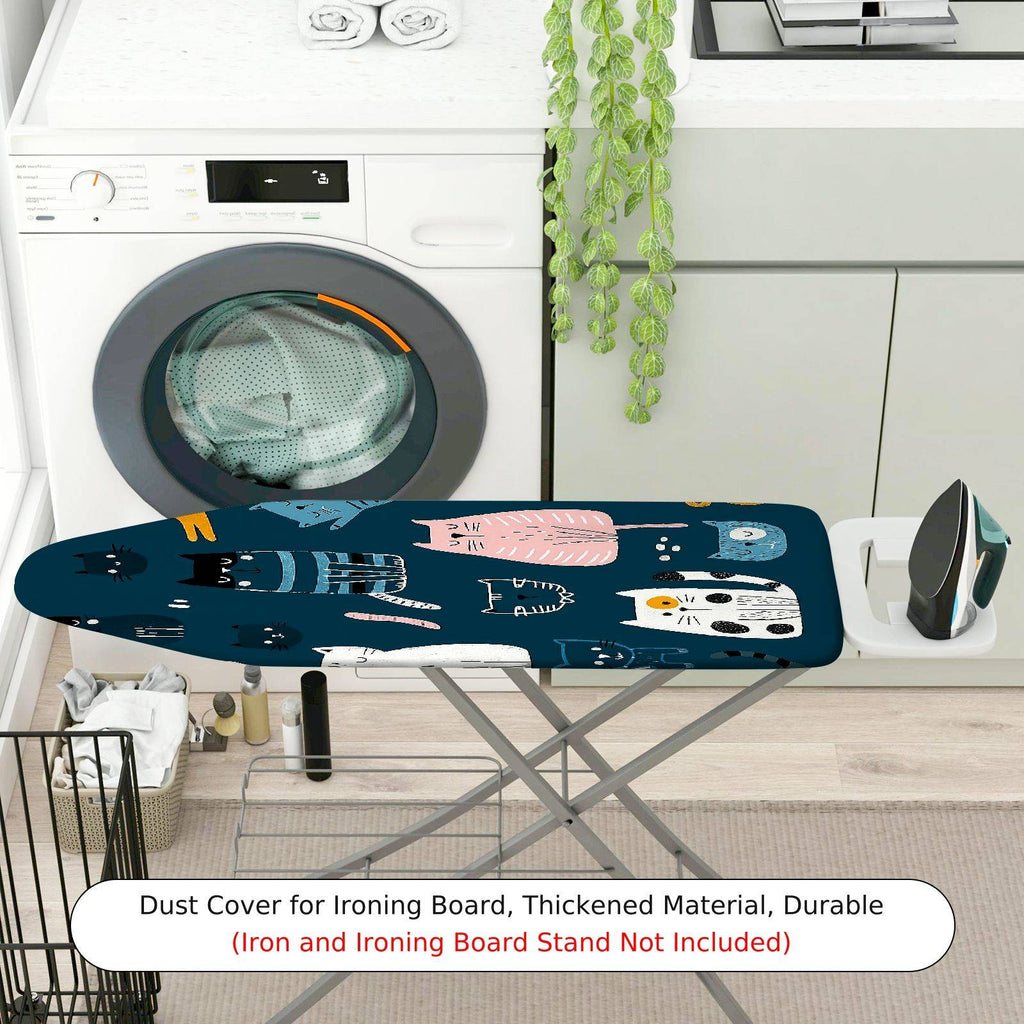 1-Piece Cat Design Fun  Animal  Ironing Board Cover, Universal Size, Without Board