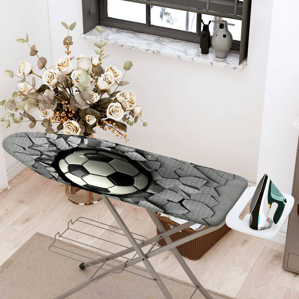 1-Piece Football Soccer Style Abstract  Ironing Board Cover, Universal Size, Without Board