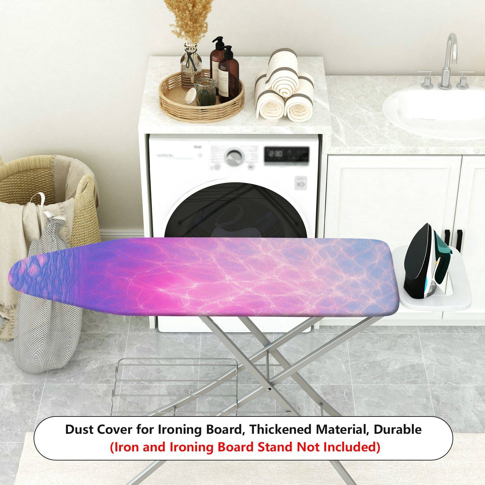 1-Piece Gradient Pastel Ocean  Ironing Board Cover, Universal Size, Without Board