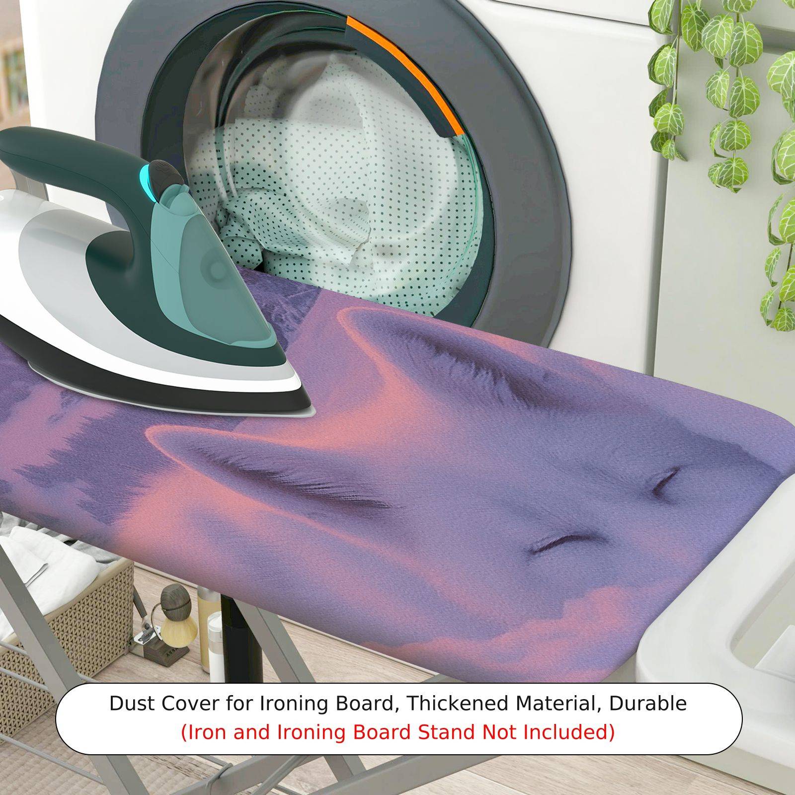 1-Piece Sunset Forest Animal  Ironing Board Cover, Universal Size, Without Board