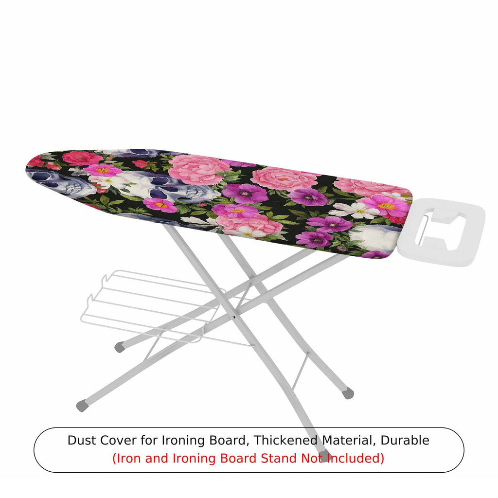 1-Piece Floral Skull Pink  Ironing Board Cover, Universal Size, Without Board