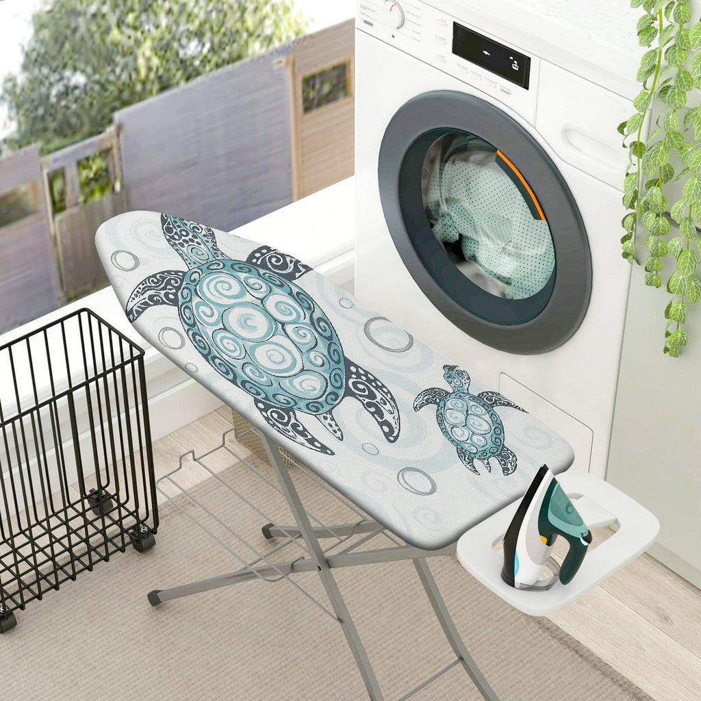 1-Piece Turtle Ocean Blue  Ironing Board Cover, Universal Size, Without Board