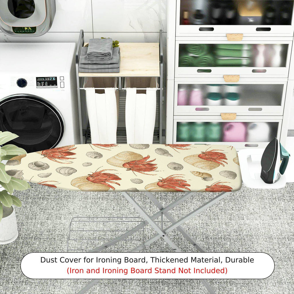 1-Piece Crab Seashell Ocean  Ironing Board Cover, Universal Size, Without Board