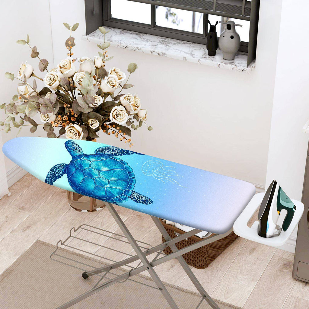 1-Piece Sea Turtle Ocean Marine  Ironing Board Cover, Universal Size, Without Board