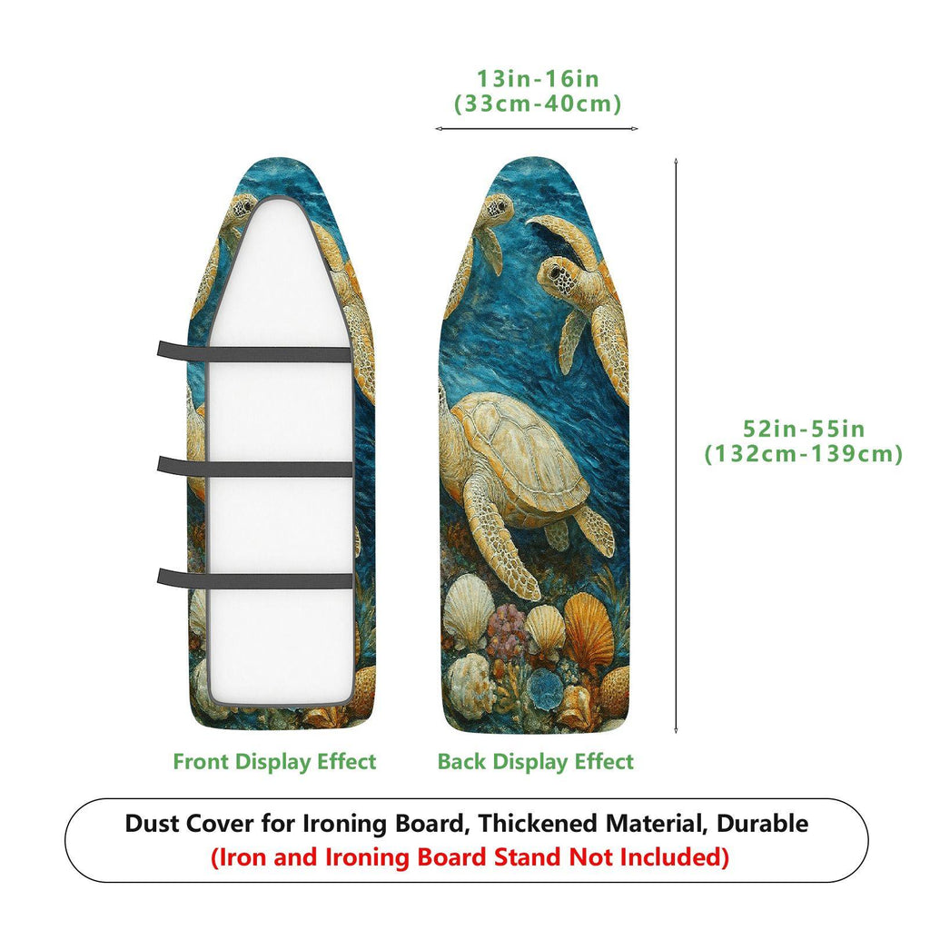 1-Piece Turtle Ocean Sea Life  Ironing Board Cover, Universal Size, Without Board