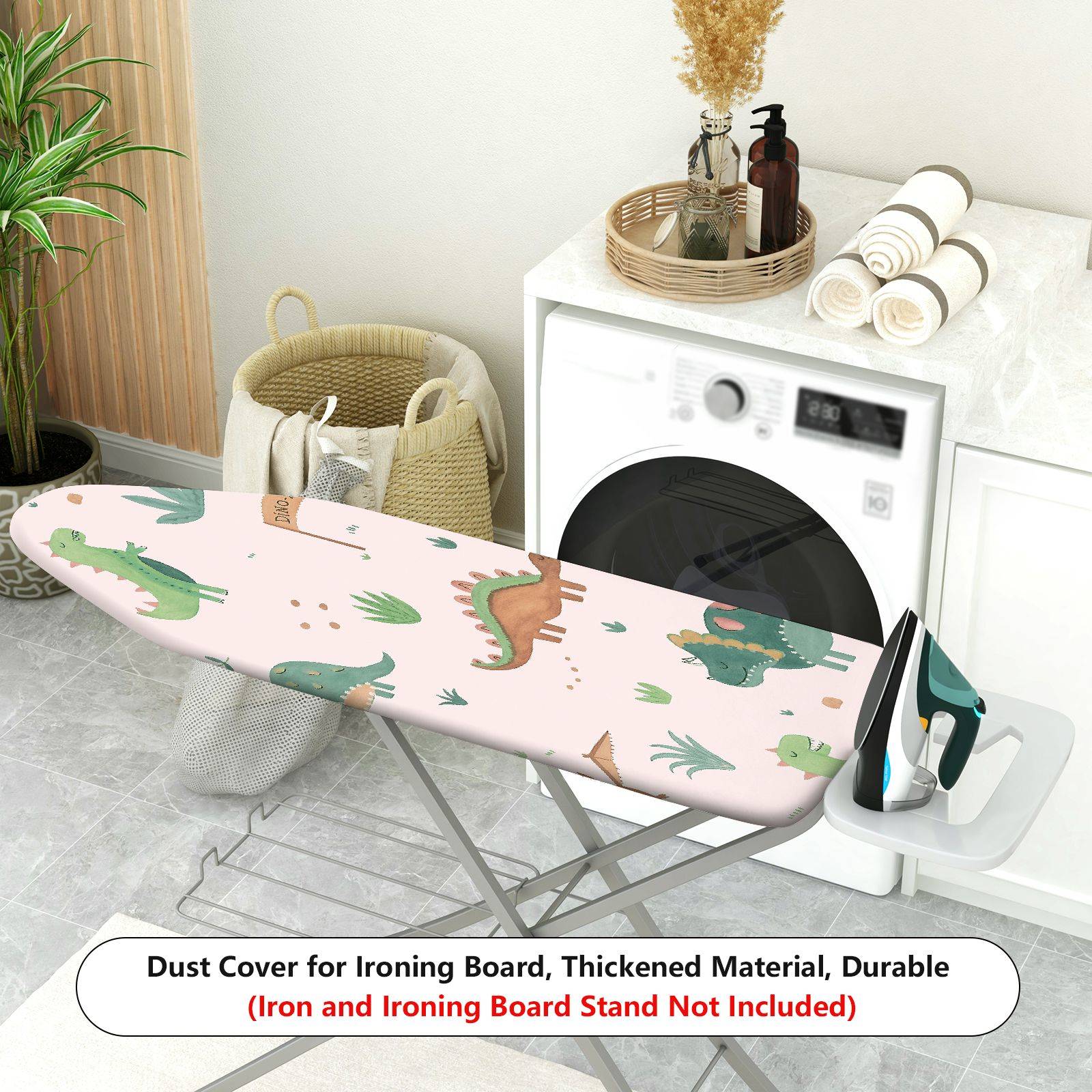 1-Piece Dinosaur Safari Animal  Ironing Board Cover, Universal Size, Without Board