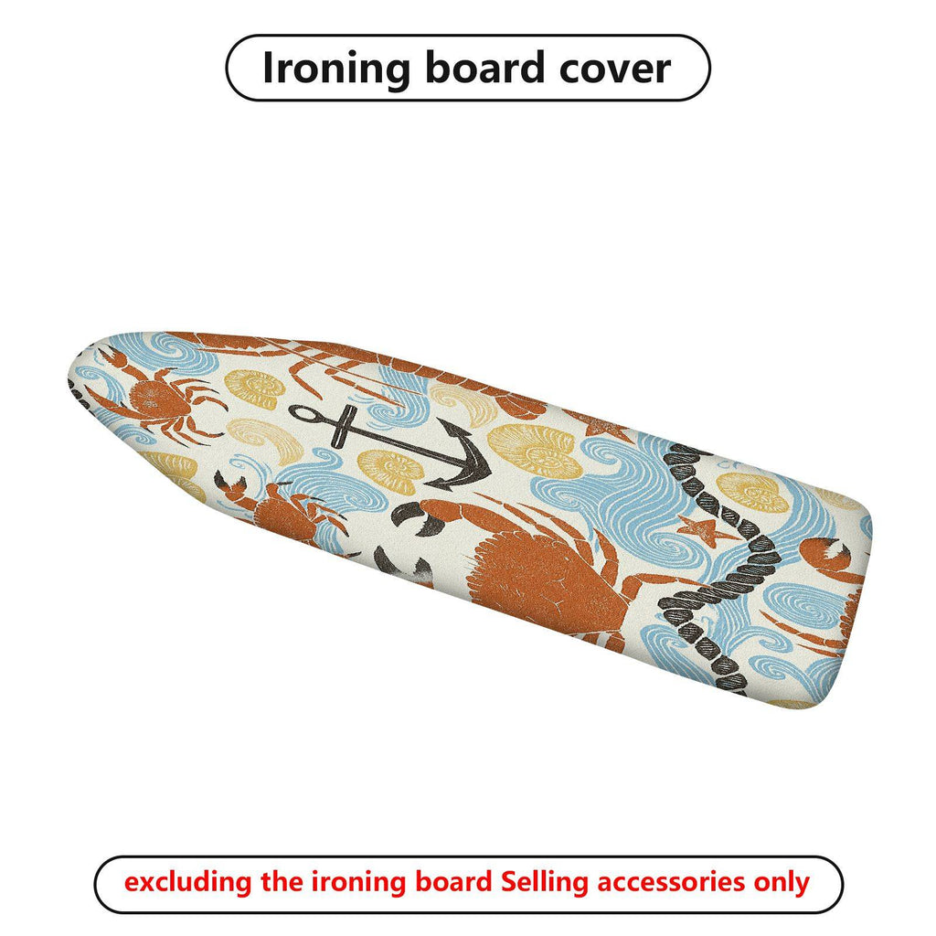 1-Piece Ocean Crab Anchor  Ironing Board Cover, Universal Size, Without Board