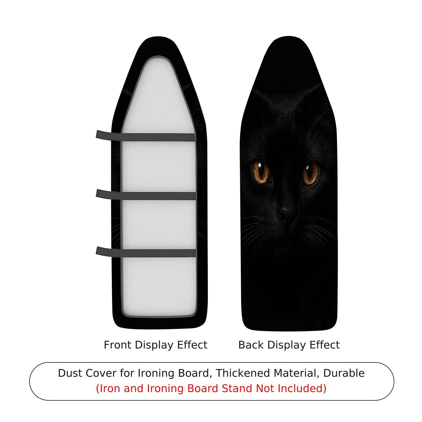 1-Piece Black Cat Animal Eyes  Ironing Board Cover, Universal Size, Without Board