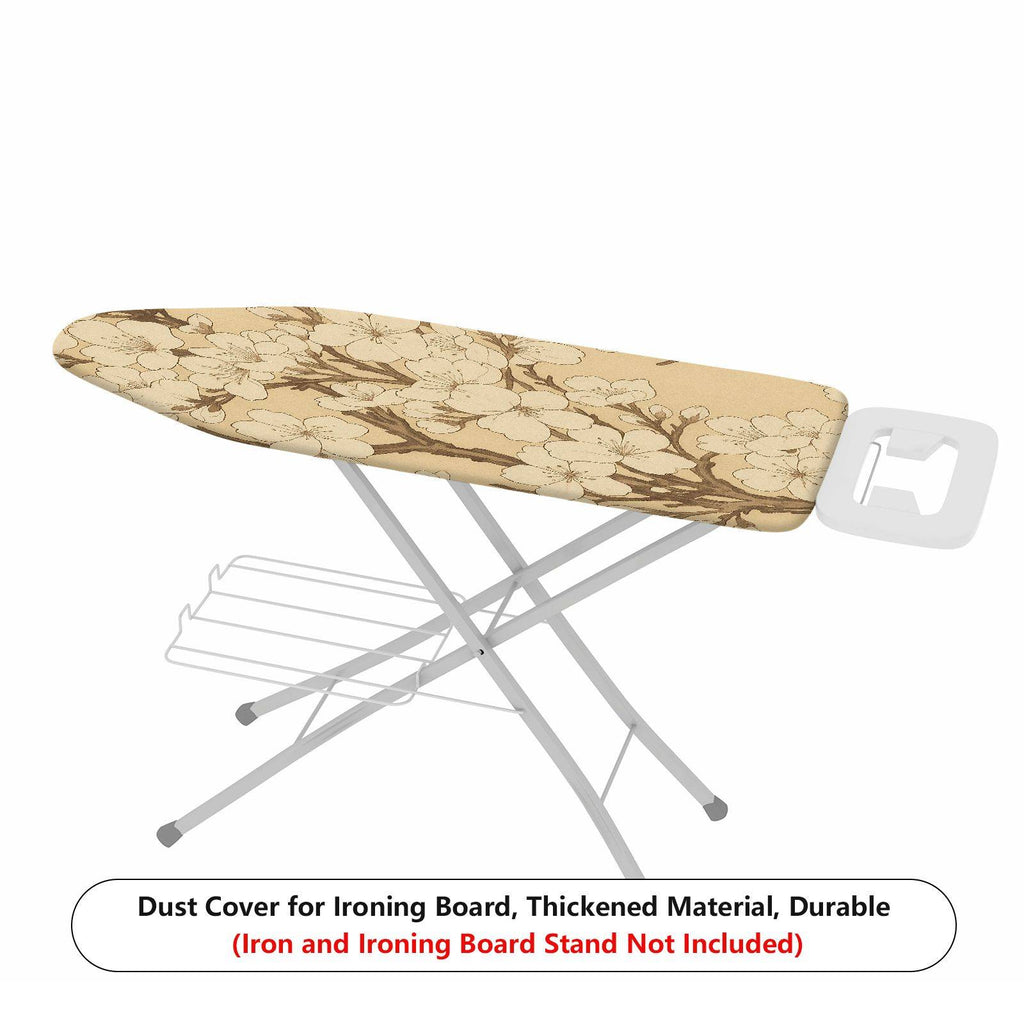 1-Piece Floral Blossom Beige  Ironing Board Cover, Universal Size, Without Board